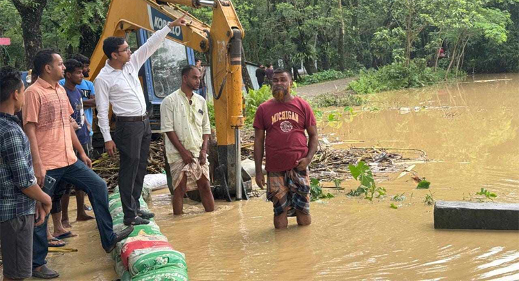 বিয়ানীবাজারে ৫ ইউনিয়ন প্লাবিত, খোলা হয়েছে ৬৭টি আশ্রয়কেন্দ্র,