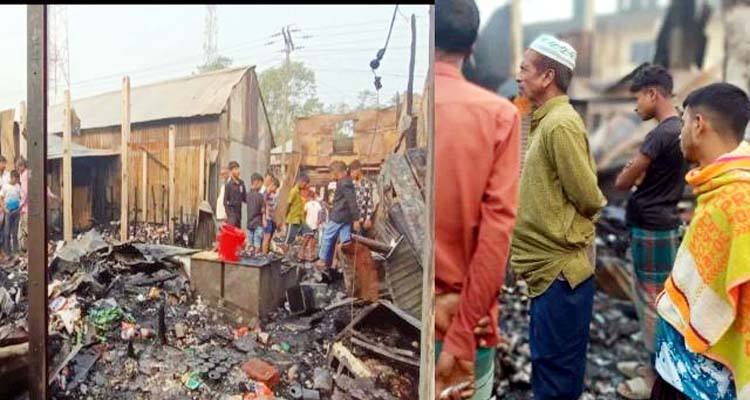 আওয়ামী লীগের ক্যাডারদের হাত রেহাই পেলোনা সিলেটে আব্দুল মান্নানের ব্যবসা প্রতিষ্ঠান