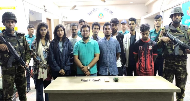 সমন্বয়ক পরিচয়ে চাঁদাবাজি, দুই নারীসহ আটক ৯