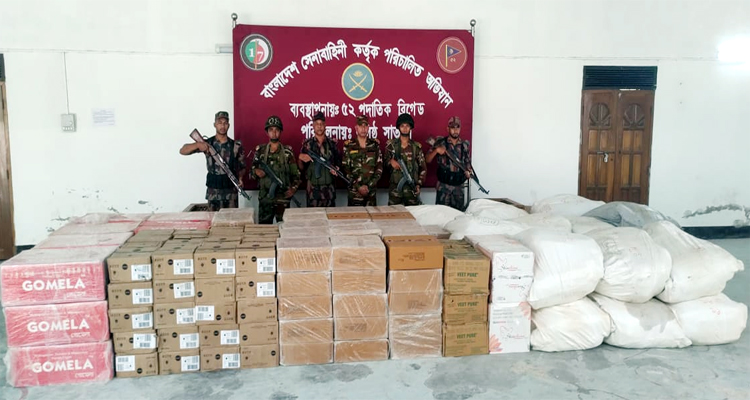 জৈন্তাপুরে ভারতীয় চোরাই পন্য আটক