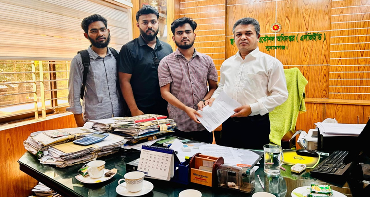 রাস্তা সংস্কারকাজে অনিয়মের তদন্তপূর্বক দাবিতে বৈষম্যবিরোধী ছাত্র নেতার আবেদন