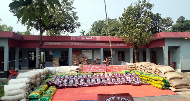 সিলেটে বিপুল পরিমাণ ভারতীয় পণ্য আটক