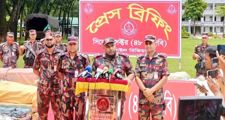 সিলেট সীমান্তে ৫ কোটি টাকার ভারতীয় পণ্য জব্দ