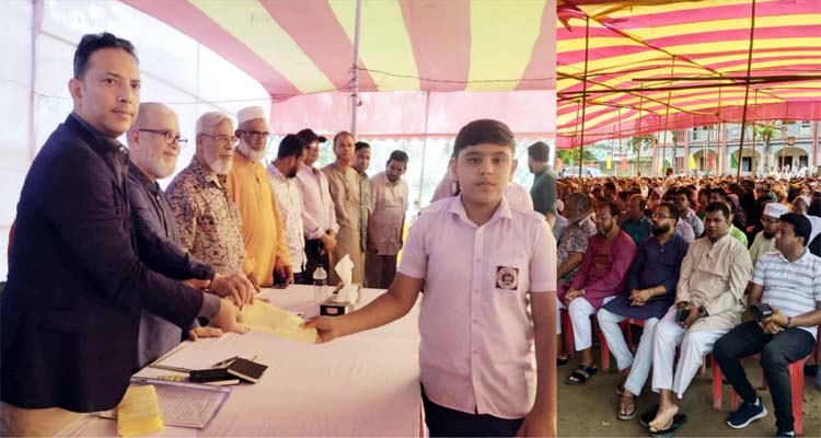 মাধবপুরে মেধাবী শিক্ষার্থীদের মধ্যে এস এম ফয়সল শিক্ষাবৃত্তি প্রদান