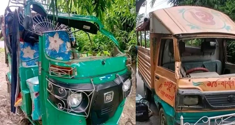 সুনামগঞ্জে সিএনজি-লেগুনা মুখোমুখি সংঘর্ষে নি হ ত ২