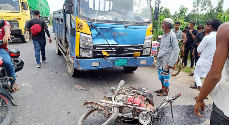 মাধবপুরে পিকআপ-মোটরসাইকেল সংঘর্ষে যুবক নিহত
