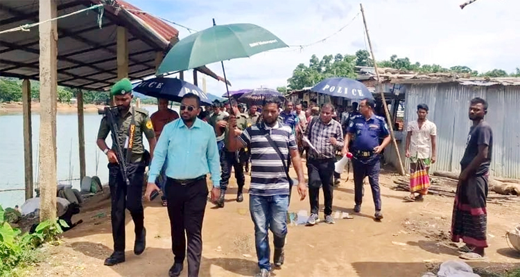 কানাইঘাট লোভাছড়া কোয়ারীতে প্রশাসনের অভিযান