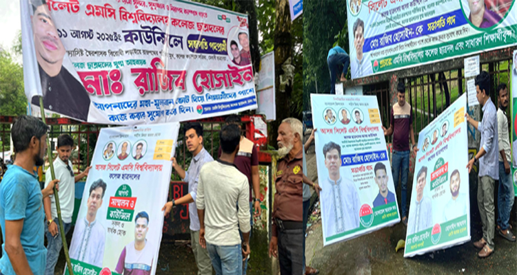 এমসি কলেজ ক্যাম্পাস থেকে সব পোস্টার-ব্যানার সরালো ছাত্রদল
