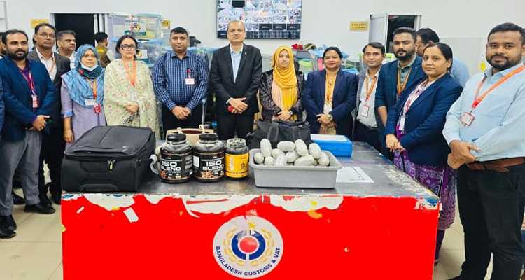 শাহজালাল বিমানবন্দরে ১৩০ কোটি টাকার কোকেন জব্দ
