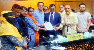 সিলেট জেলা প্রশাসক বরাবরে তরঙ্গ সমাজ কল্যাণ সংস্থার স্মারকলিপি প্রদান
