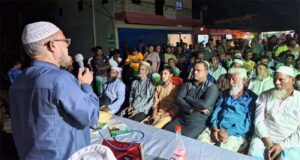 বিশ্বনাথের পশ্চিম নোয়াগাঁও বাজারে দাঁড়িপাল্লার সমর্থনে পথসভা