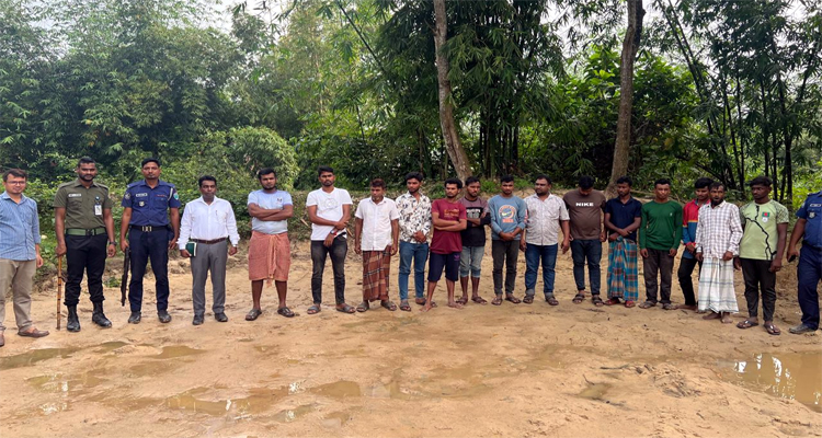 চুনারুঘাটে অবৈধভাবে বালু উত্তোলনে ১৪ জনের কারাদণ্ড