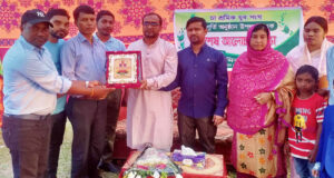 মাধবপুর উপজেলা প্রেসক্লাবের সভাপতিকে চা শ্রমিক যুব সংঘের সংবর্ধনা