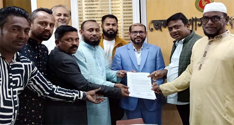 একনেকে অনুমোদন হওয়া টিটিসি কেন্দ্র তাহিরপুরে স্থাপনের দাবীতে স্মারকলিপি