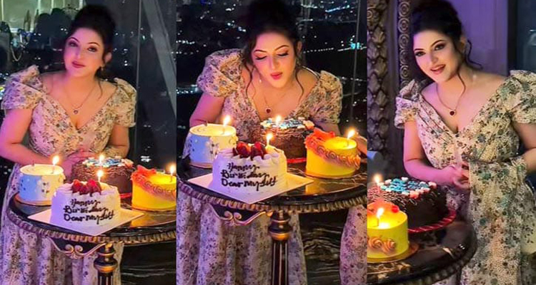 জমকালো আয়োজে মালয়েশিয়ায় পরীমণির জন্মদিন উদযাপন