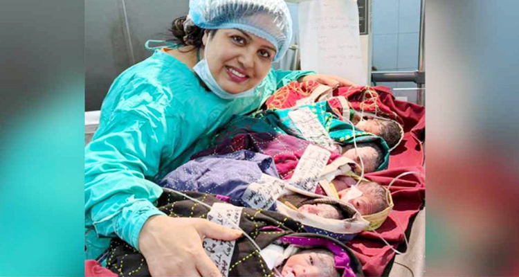 একসঙ্গে পাঁচ সন্তানের জন্ম দিয়েছেন এক নারী