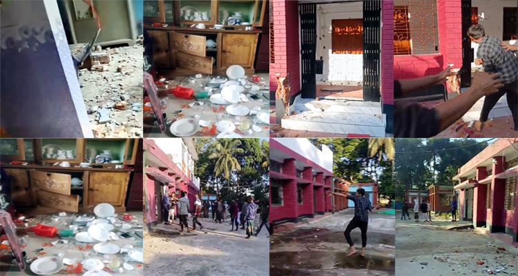 জগন্নাথপুরে খুরশেদ মিয়ার বাড়িতে সন্ত্রাসী হামলা, ভাংচুর