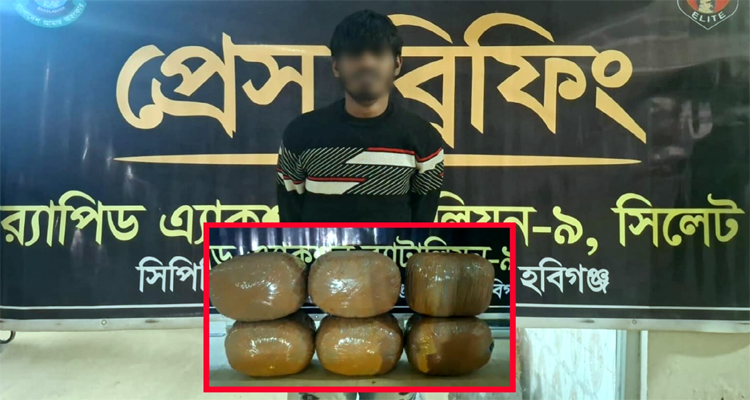 মাধবপুরে গাঁজাসহ মাদক ব্যবসায়ী গ্রেফতার