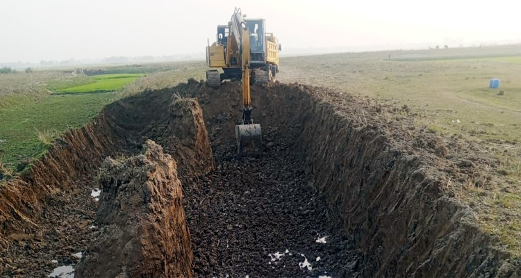 শান্তিগঞ্জে অবৈধভাবে মাটি কাটায় ২ লক্ষ টাকা জরিমানা