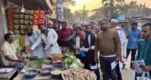 ধানের শীষের প্রার্থী এম এ মালিকের প্রচারণায় দক্ষিণ সুরমা স্বেচ্ছাসেবক দল