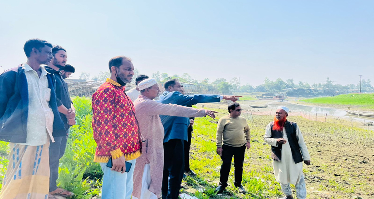 লাখাইয়ে দূষণ কবলিত সুতাং নদীর বিভিন্ন অংশ পরিদর্শন