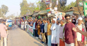 লাখাইয়ে শিশু মনসুরা হত্যার বিচারের দাবিতে মানববন্ধন