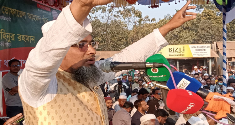 ধর্মপাশায় জামায়াতের প্রার্থী মাও: তোফায়েল খানের নির্বাচনী জনসভা