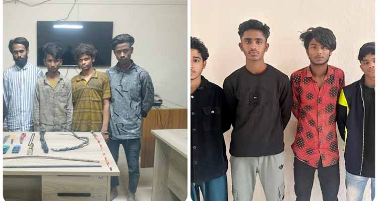 সিলেটে কিশোর গ্যাং ও ছিনতাইকারীর অভিযোগে গ্রেফতার ২০