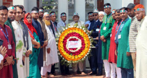 <span style='color:#ff0000;font-size:18px;'>উপাচার্য প্রফেসর ড. মোহাম্মদ তাজ উদ্দিন</span> <br/> বৈষম্যহীন, গণতান্ত্রিক ও শান্তিপূর্ণ দেশ গড়ায় ছিল স্বাধীনতার লক্ষ্য