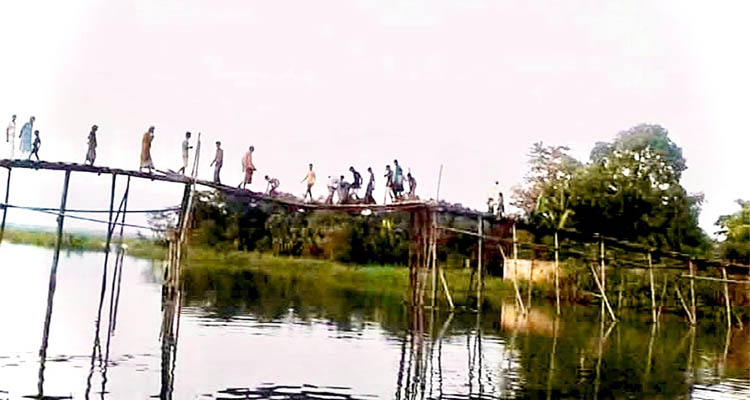 তাহিরপুরে চারটি গ্রামে ৫ হাজার মানুষের দূর্ভোগ চরমে