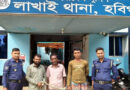 লাখাইয়ে পুলিশের পৃথক অভিযানে ৩ আসামী গ্রেফতার