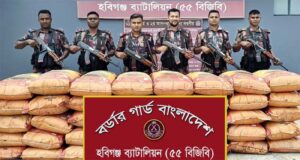 মাধবপুরে বালু বোঝাই ট্রাকে ভারতীয় জিরা জব্দ