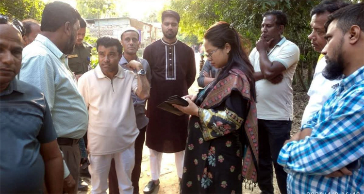 ছাতকের জাউয়াবাজার ইউনিয়নের উন্নয়ণ কাজ পরিদর্শনে ইউএনও
