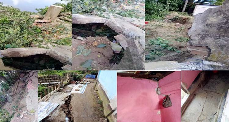 কুশিয়ারা নদীর ভয়াল ভাঙনে বসতভিটা বিলীন হওয়ার শঙ্কা