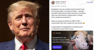বাংলাদেশের ‘ডোনাল্ড ট্রাম্প’ মহিষ নিয়ে প্রেসিডেন্ট ট্রাম্পের পোস্ট