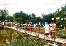 তাহিরপুরে নদীর উপর গ্রামবাসী উদ্যোগে বাঁশের সেতু নির্মাণ