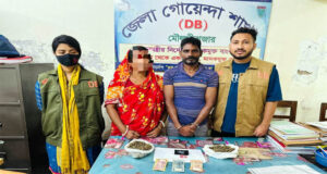 মৌলভীবাজারে গাঁজা-ইয়াবাসহ স্বামী-স্ত্রী গ্রেফতার