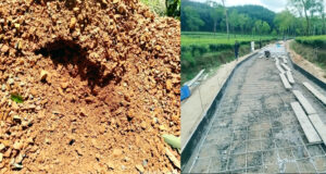 শ্রীমঙ্গলে ৪ কোটি টাকার প্রকল্পে অনিয়ম, এলাকাবাসীর বাধায় কাজ বন্ধ
