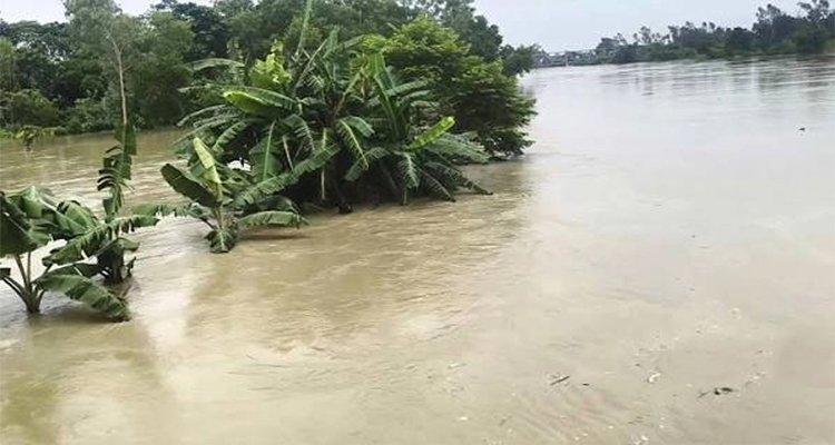 সিলেটের দুই নদীর পানি বিপৎসীমার ওপরে