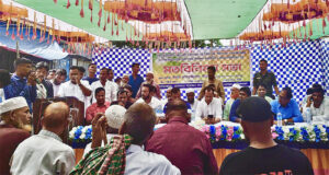 তাহিরপুরে অবৈধ বালু উত্তোলন বন্ধ, মাদকবিরোধী সভা অনুষ্ঠিত