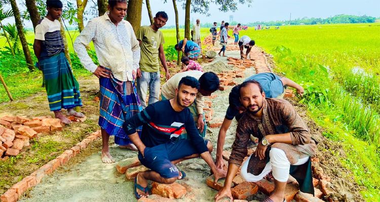 জি কে গউছের বিশেষ বরাদ্দে আলাপুরের সরকারি সড়কের উন্নয়ন সম্পন্ন