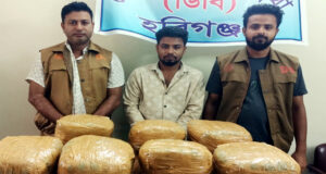মাধবপুরে ২৮ কেজি গাঁজাসহ মাইক্রোবাস জব্দ, আটক ১