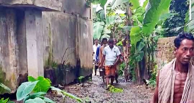 মাধবপুরে সরকারি রাস্তা দখল করে দালান নির্মাণের অভিযোগ, উচ্ছেদের দাবি