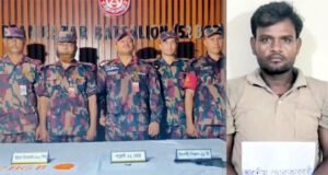 বড়লেখা সীমান্তে বিদেশি অস্ত্র ও মাদকসহ ভারতীয় নাগরিক আটক