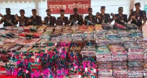 সুনামগঞ্জে সাড়ে তিন কোটি টাকার ভারতীয় পণ্য জব্দ