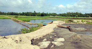 নবীগঞ্জে কুশিয়ারা থেকে অবৈধভাবে বালু তোলা চলছেই