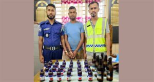 তেলিয়াপাড়া চা বাগানে স্কুপ-বিয়ারসহ যুবক আটক