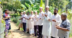 যুক্তরাজ্য প্রবাসী মাওলানা মুজিবুর রহমান তাপাদারের উদ্যোগে সড়ক সংস্কার কাজের উদ্বোধন
