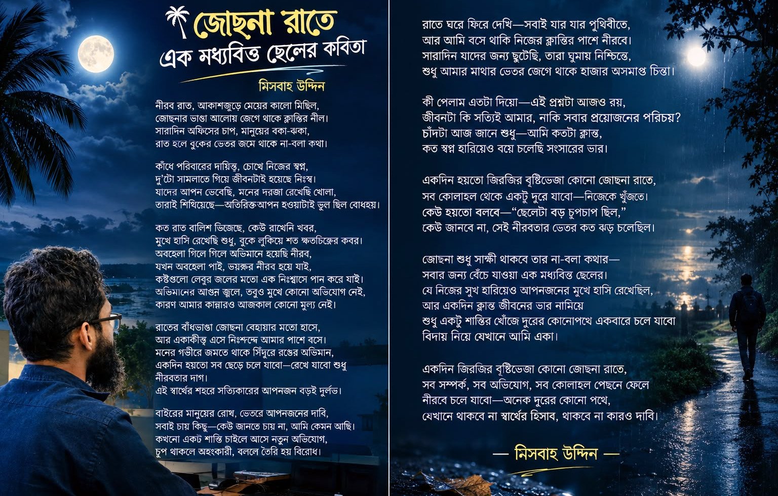 জোছনা রাতে এক মধ্যবিত্ত ছেলের কবিতা