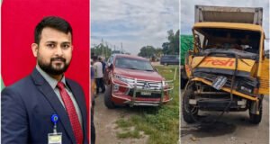 মাধবপুরে ইউএনওর জিপের সঙ্গে কাভার্ডভ্যানের মুখোমুখি সংঘর্ষ